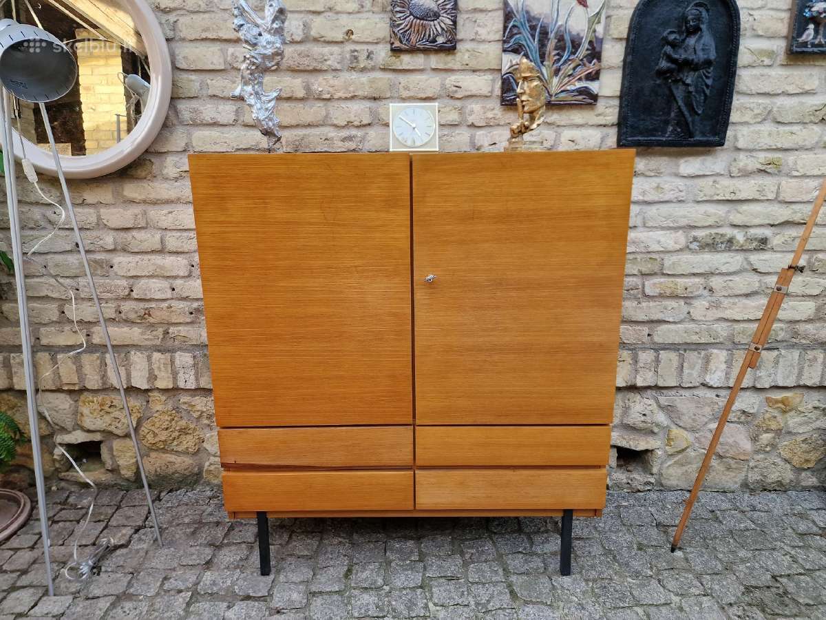 Vintažinė mid century tikmedžio indauja