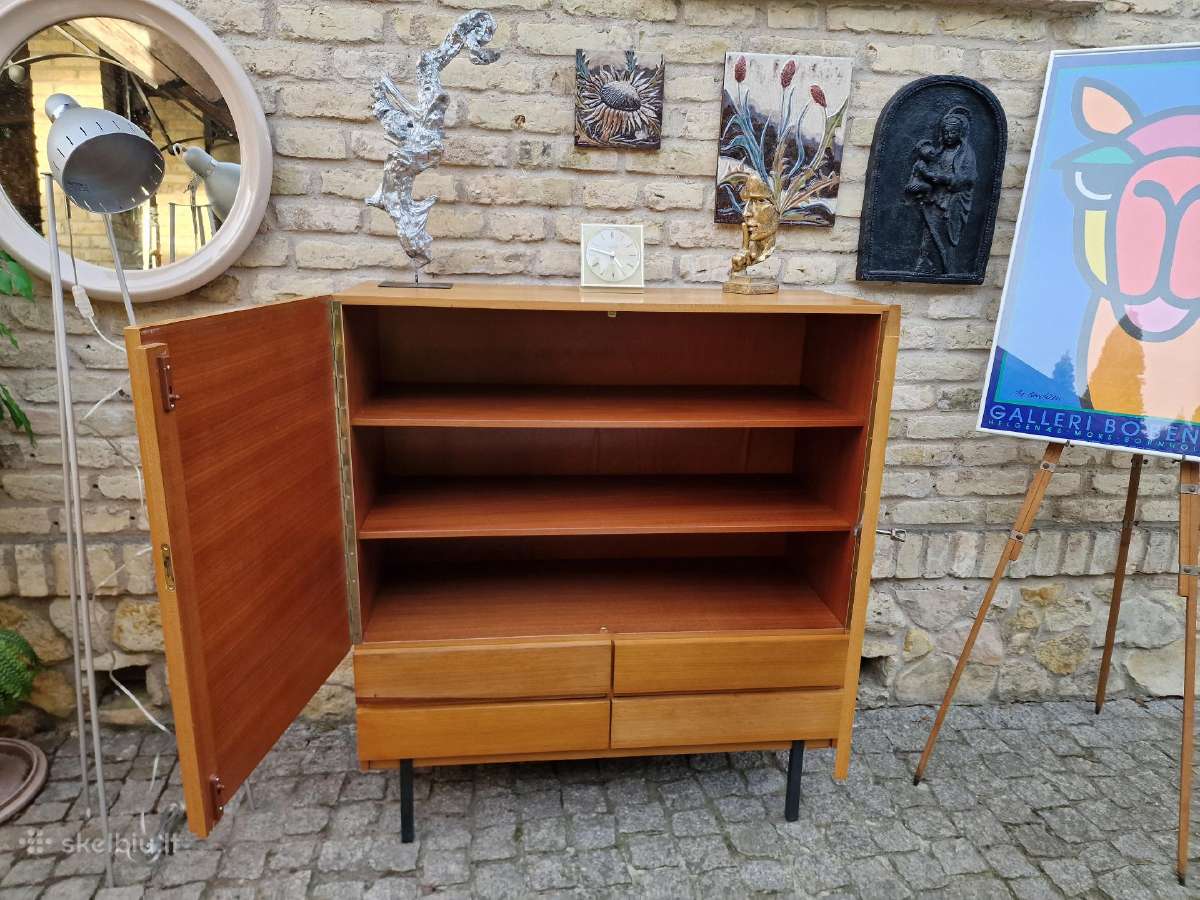 Vintažinė mid century tikmedžio indauja - nuotraukos Nr. 11