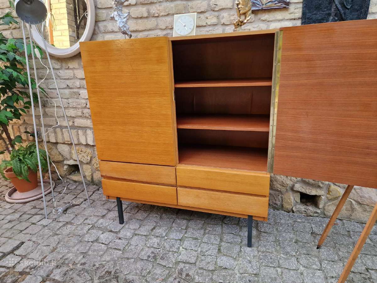 Vintažinė mid century tikmedžio indauja - nuotraukos Nr. 15