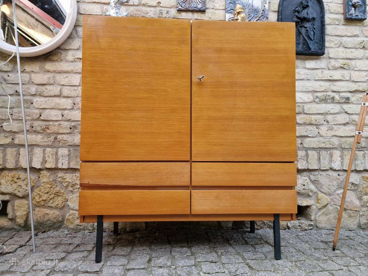 Vintažinė mid century tikmedžio indauja - nuotraukos Nr. 16