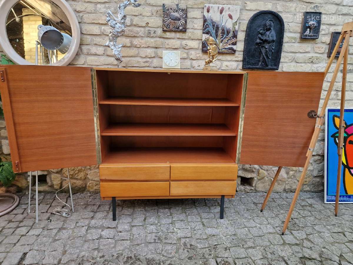 Vintažinė mid century tikmedžio indauja - nuotraukos Nr. 23