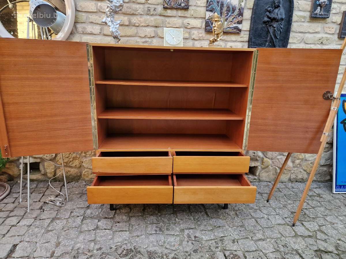 Vintažinė mid century tikmedžio indauja - nuotraukos Nr. 27