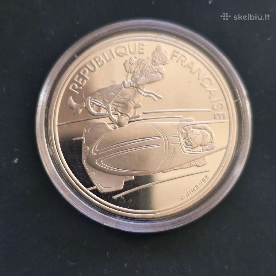 Prancūzija 1990 100 francs Ag900 Abervilio ol. žai - nuotraukos Nr. 5