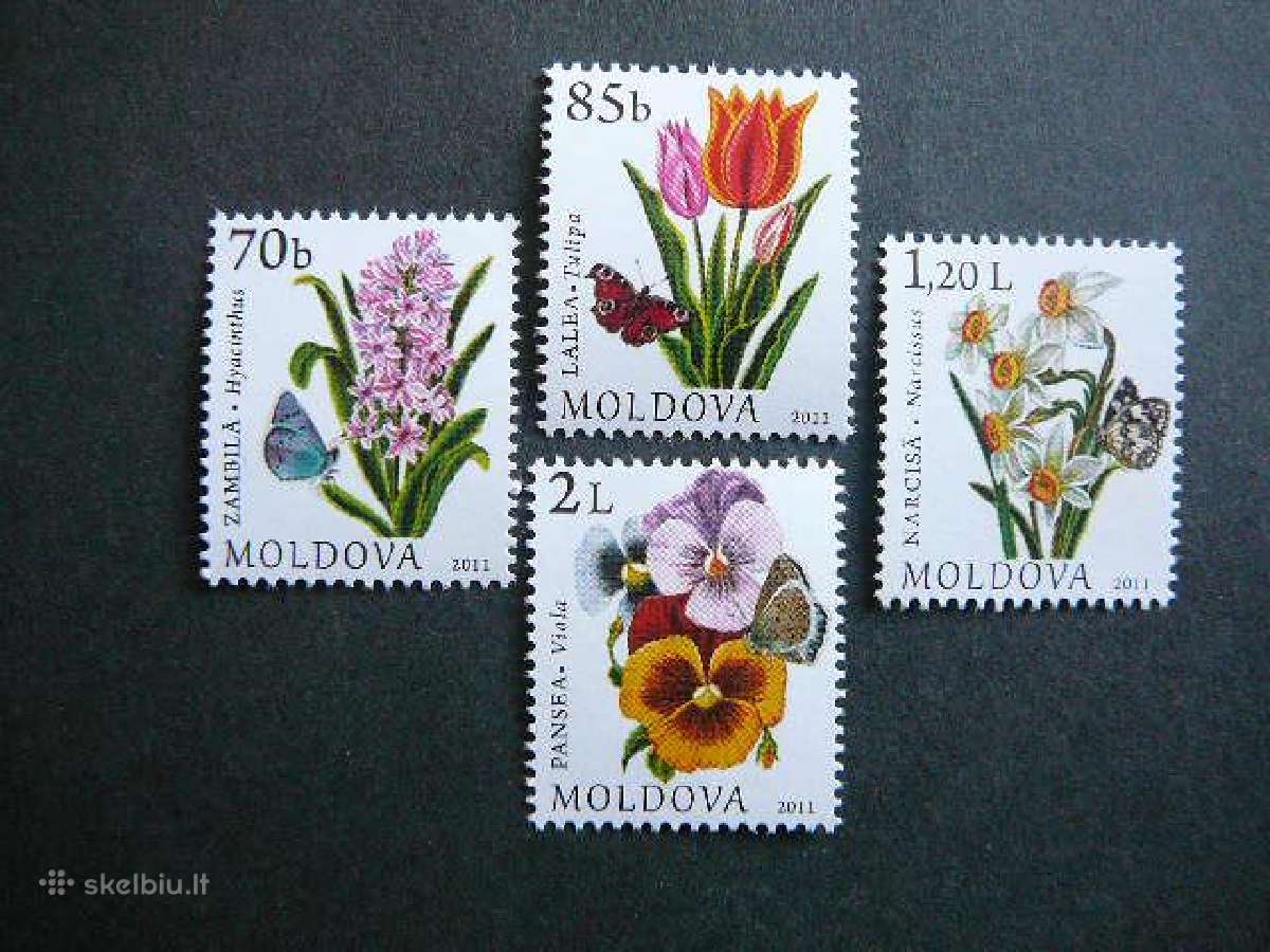 Geles Drugeliai Moldavija 2011 Mnh md36