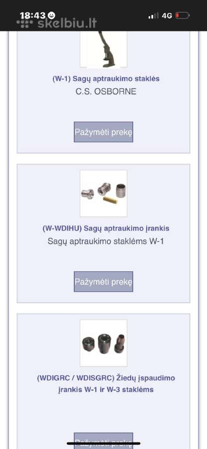 C.s.osborne sagų aptraukimo stakle - nuotraukos Nr. 6