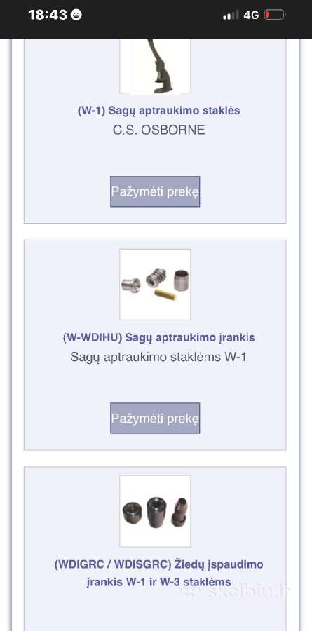 C.s.osborne sagų aptraukimo stakle - nuotraukos Nr. 7