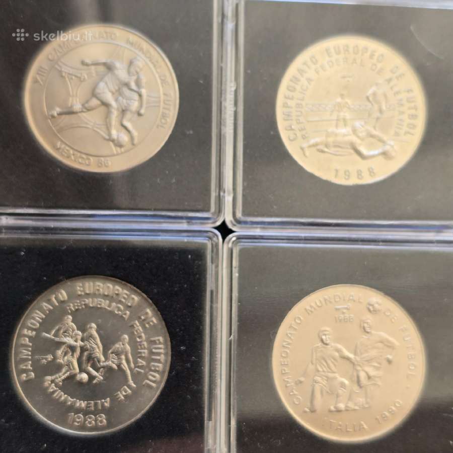 Kuba 1985,1986,1990 1 peso futbolas Cu-ni