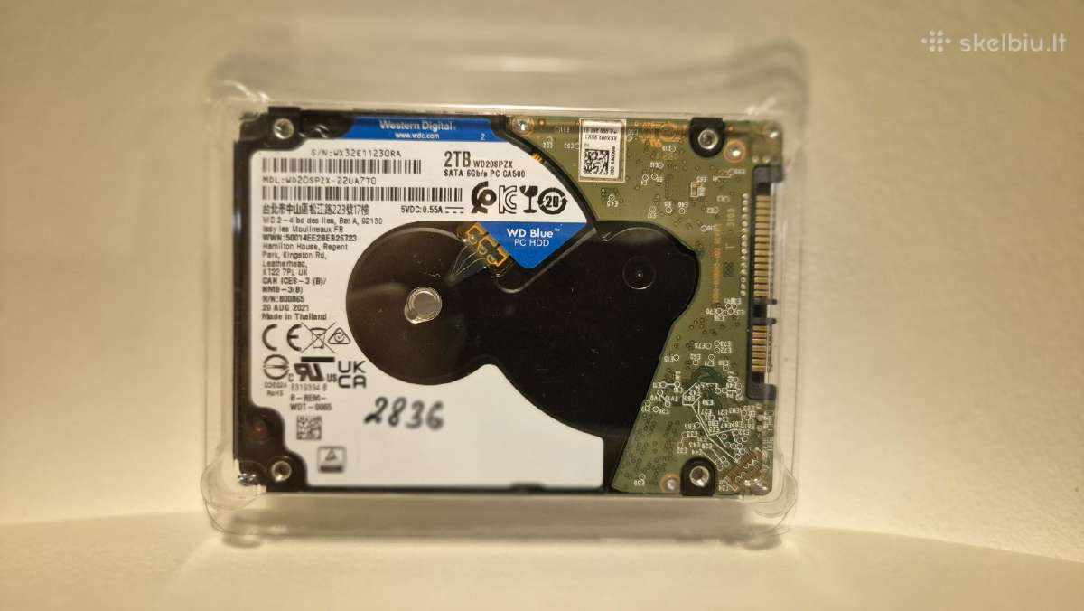 2 TB Western Digital (wd blue) 2.5" HDD laptopui
