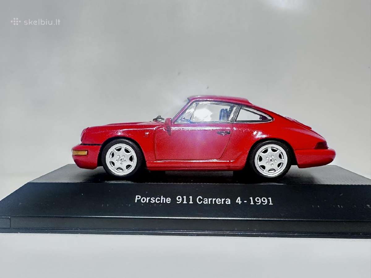Porsche 911 964 Carrera 4 1991 raudona 1:43 Atlas - nuotraukos Nr. 4