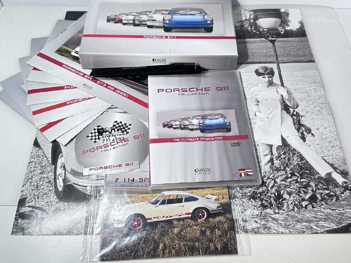 Porsche Collection kortelės, plakatas ir kt.