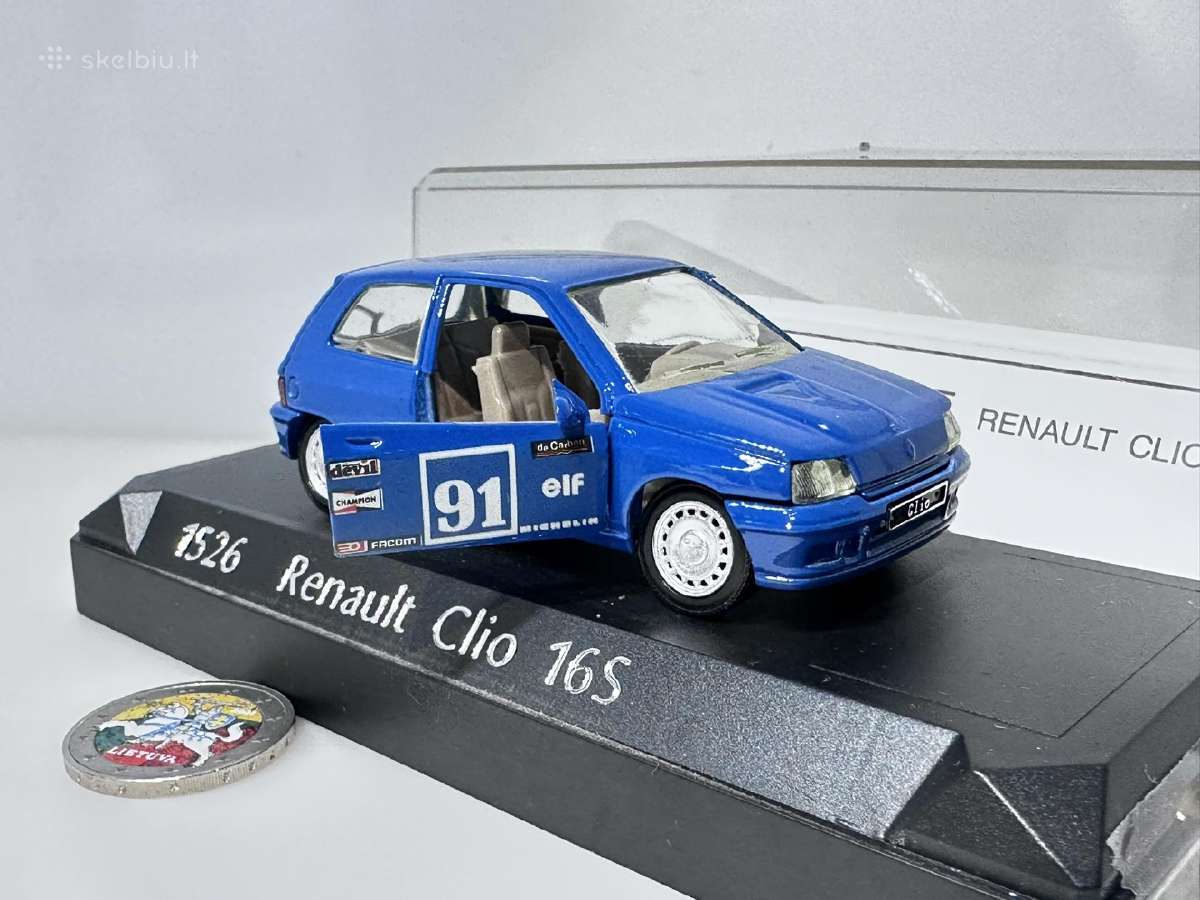 Renault Clio 16 S #91 mėlyna 1:43 Solido