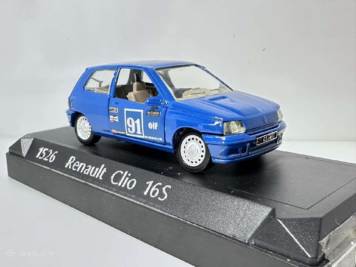 Renault Clio 16 S #91 mėlyna 1:43 Solido - nuotraukos Nr. 4