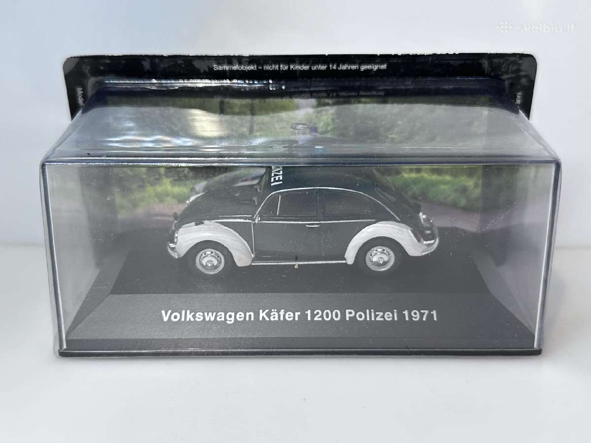 Volkswagen Kafer 1200 Beetle Polizei 1971 1:43 Dea - nuotraukos Nr. 7
