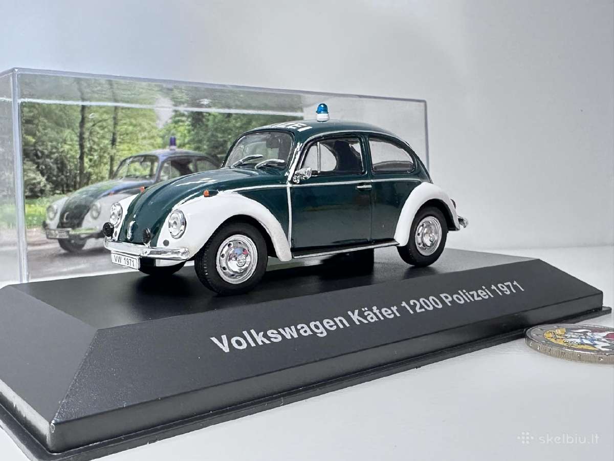 Volkswagen Kafer 1200 Beetle Polizei 1971 1:43 Dea