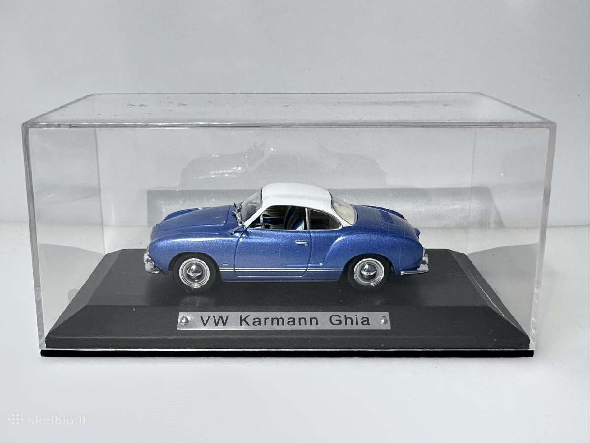 Volkswagen Karmann Ghia mėlyna-balta 1:43 Atlas - nuotraukos Nr. 2