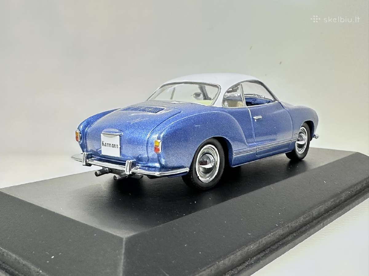 Volkswagen Karmann Ghia mėlyna-balta 1:43 Atlas - nuotraukos Nr. 5