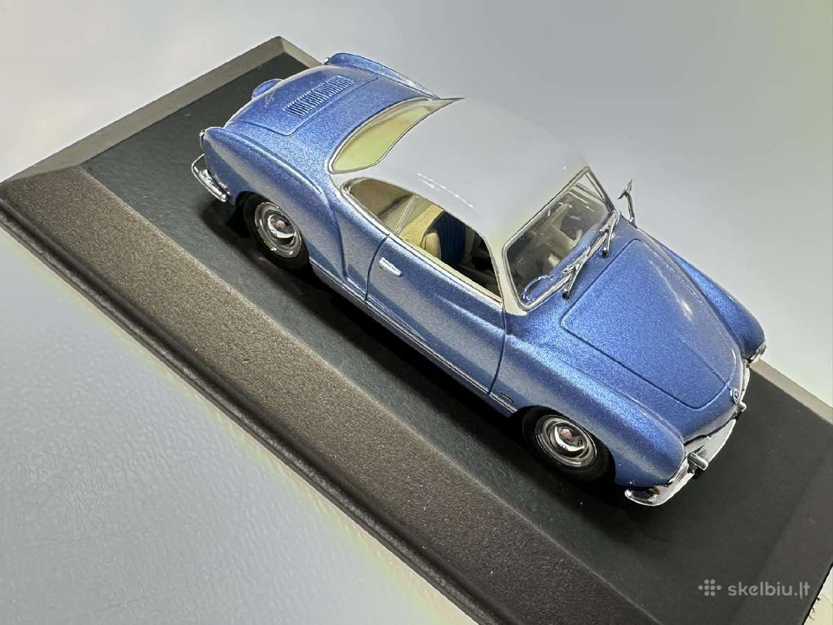 Volkswagen Karmann Ghia mėlyna-balta 1:43 Atlas - nuotraukos Nr. 6