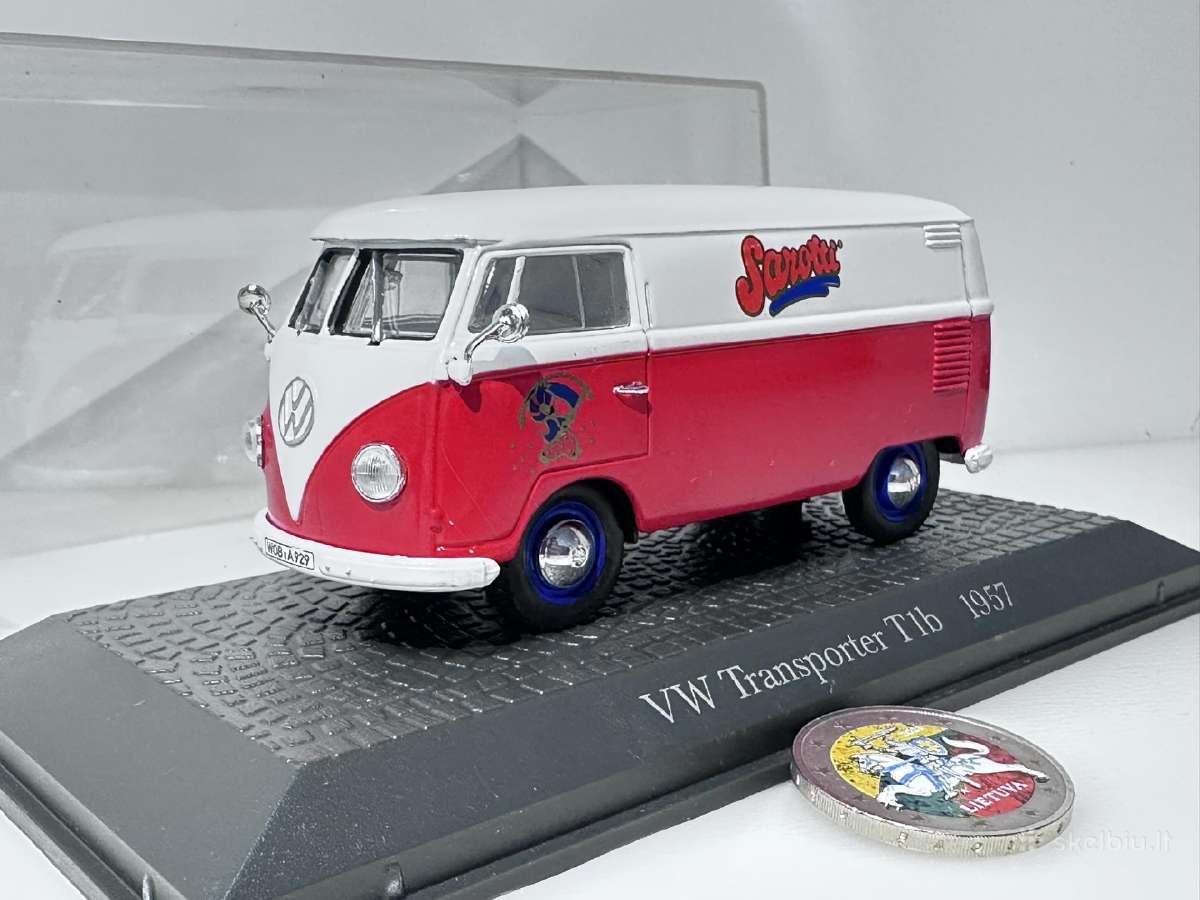 Volkswagen T1b Transporter 1957 balta-raudona 1:43