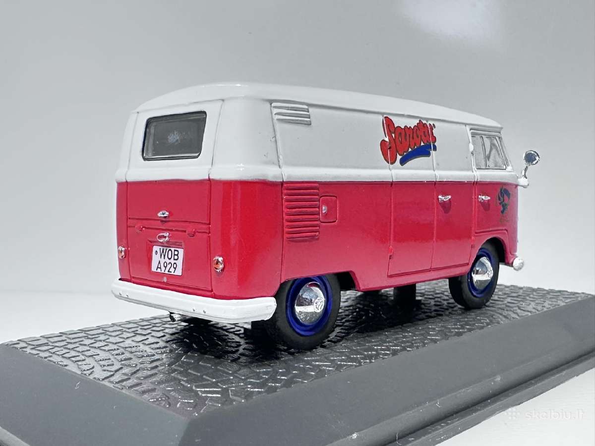 Volkswagen T1b Transporter 1957 balta-raudona 1:43 - nuotraukos Nr. 5
