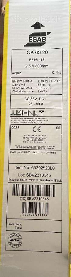 Elektrodai 10 pakuočių.