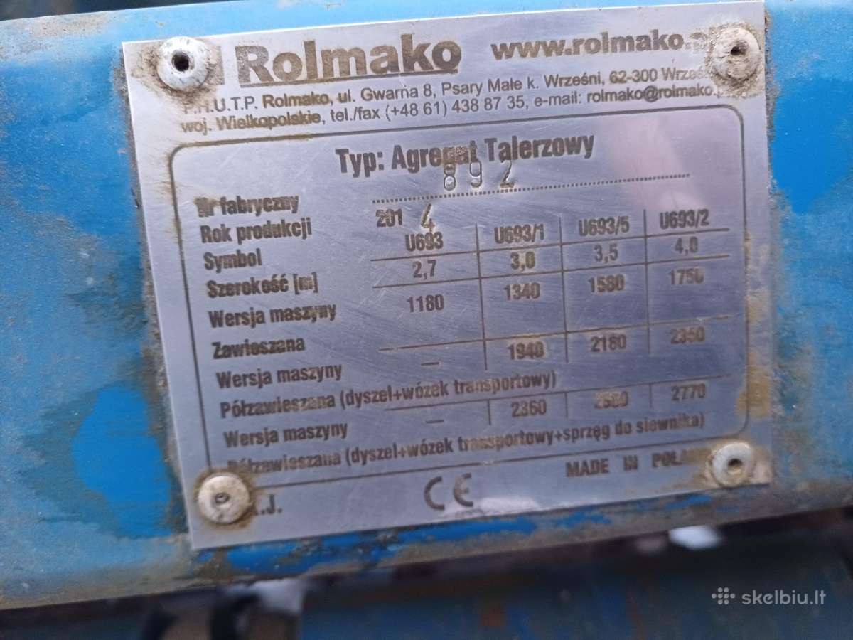 Parduodu skutika diskiny Rolmako u693/2 - nuotraukos Nr. 3