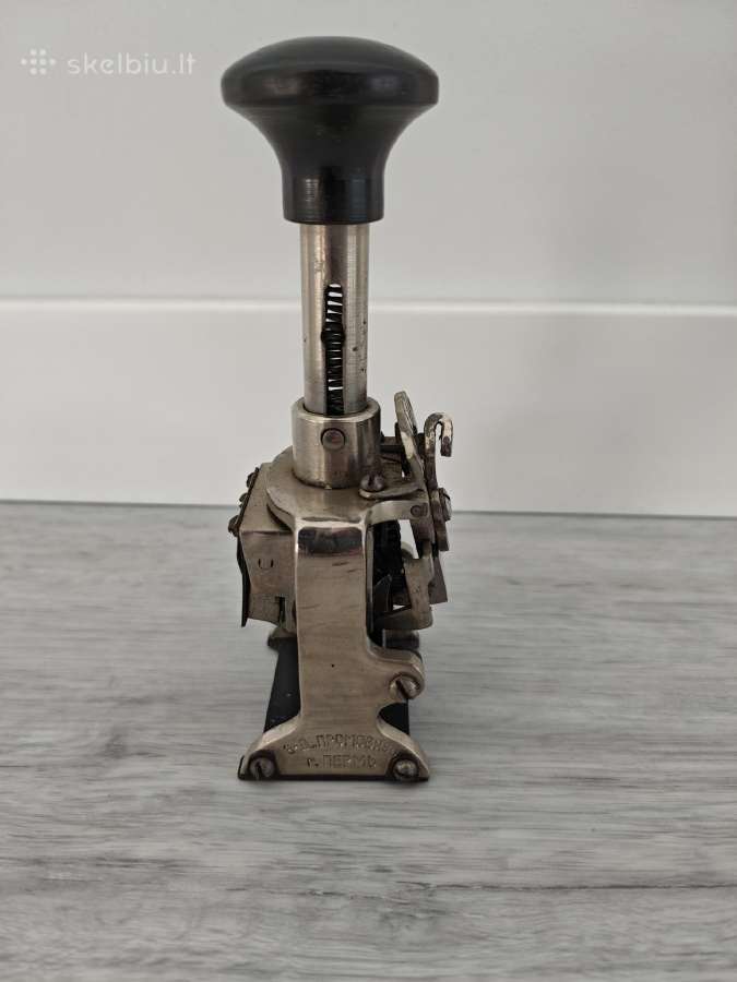 Vintažinis mechaninis numeratorius (antspaudas) - nuotraukos Nr. 6