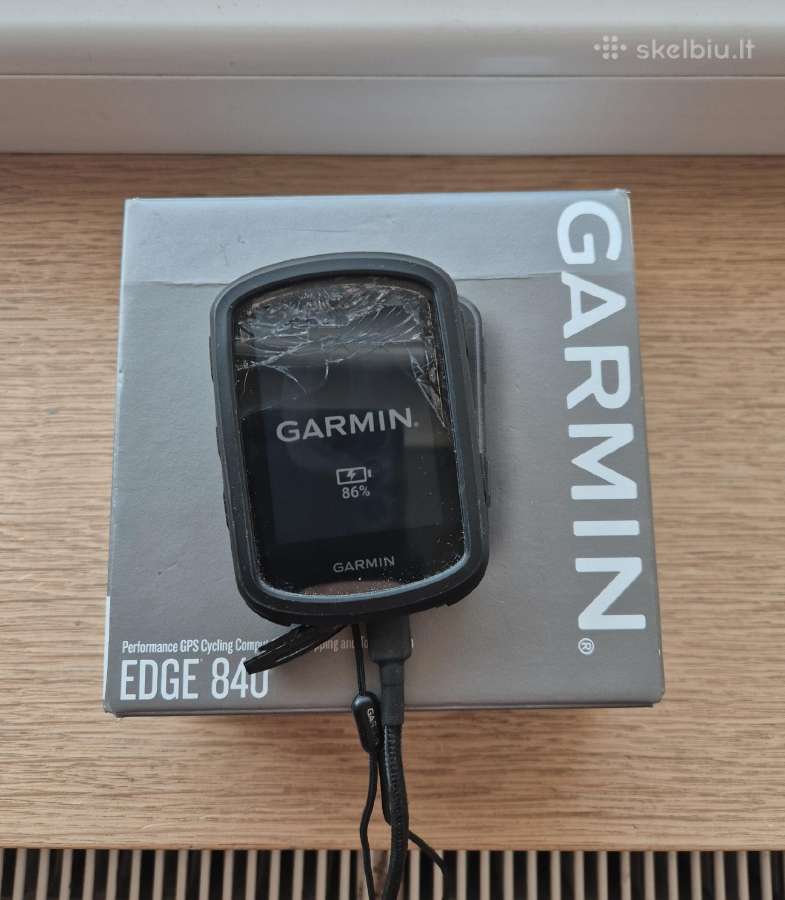 Garmin Edge 840 GPS – veikiantis, ekranas įskilęs - nuotraukos Nr. 2