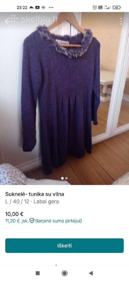 Žieminis vilnonis paltas, XXL-44 dydžio Vievyje - nuotraukos Nr. 11