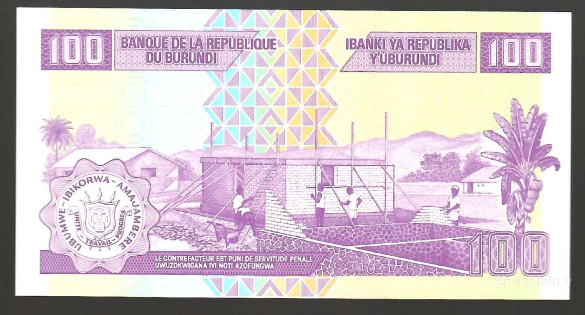 Burundzio banknotai - nuotraukos Nr. 2