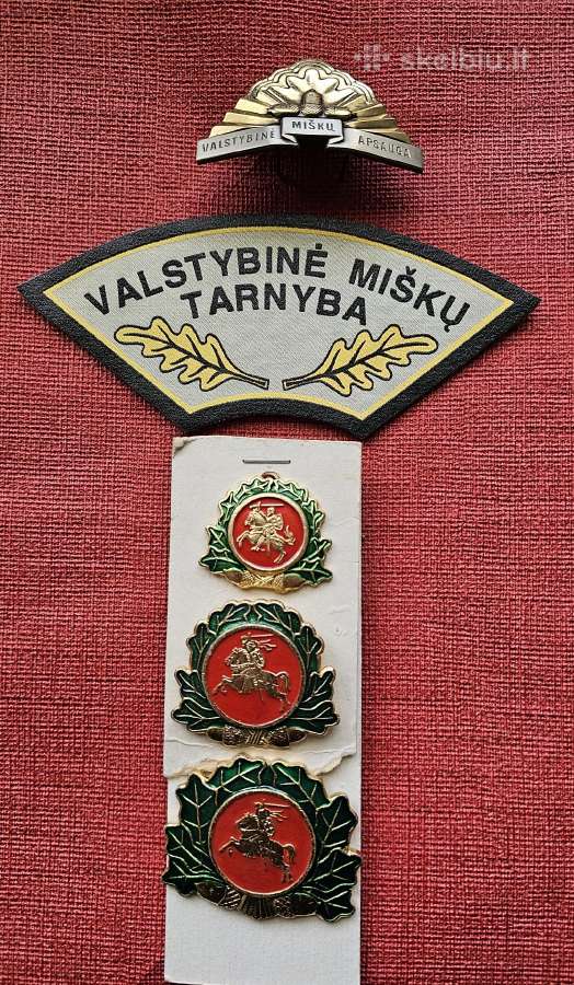 Miškininkų kokardos + antsiūvas.