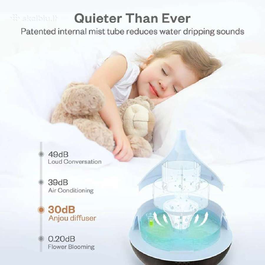 Anjou Aj-ad012 500ml Aroma Diffuser baltas su alej