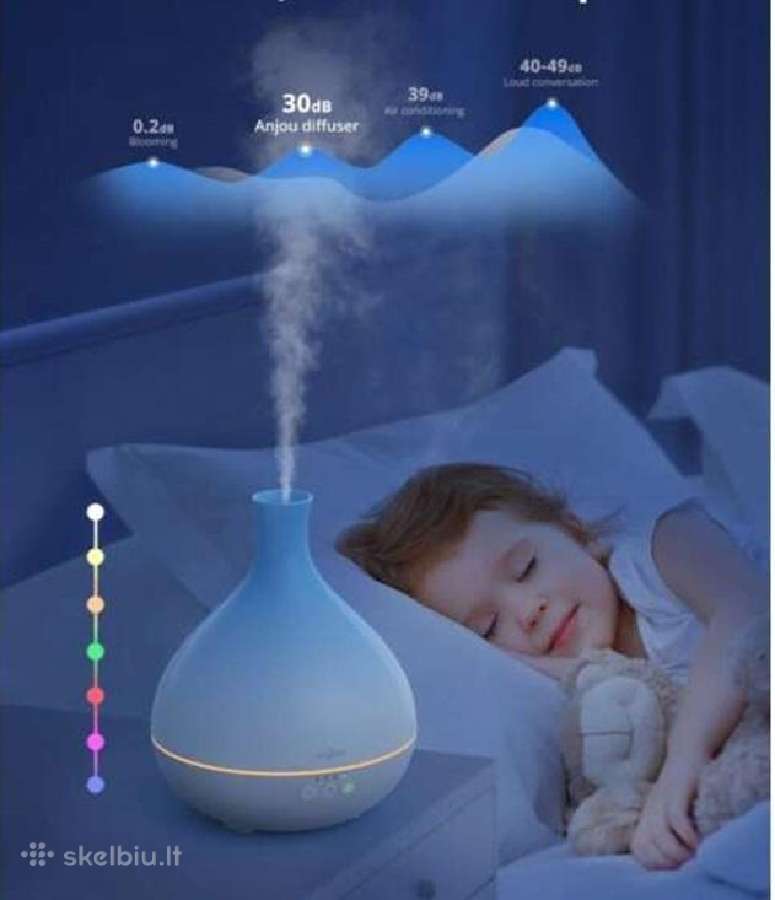 Anjou Aj-ad012 500ml Aroma Diffuser baltas su alej - nuotraukos Nr. 2