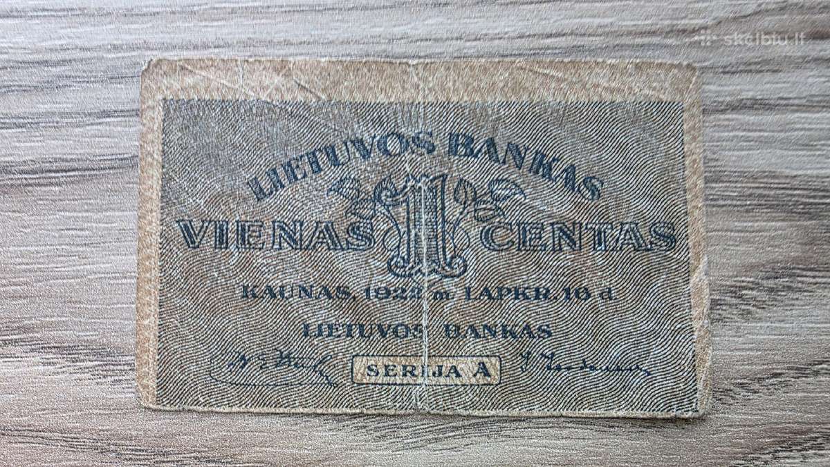 1922 metų 1 centas A serija