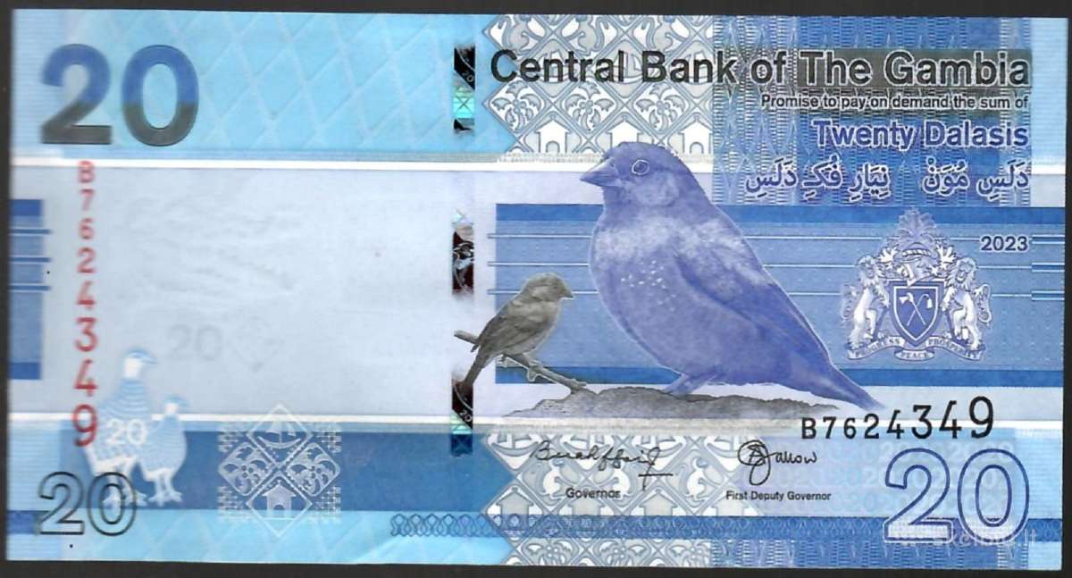 Gambijos banknotai - nuotraukos Nr. 5