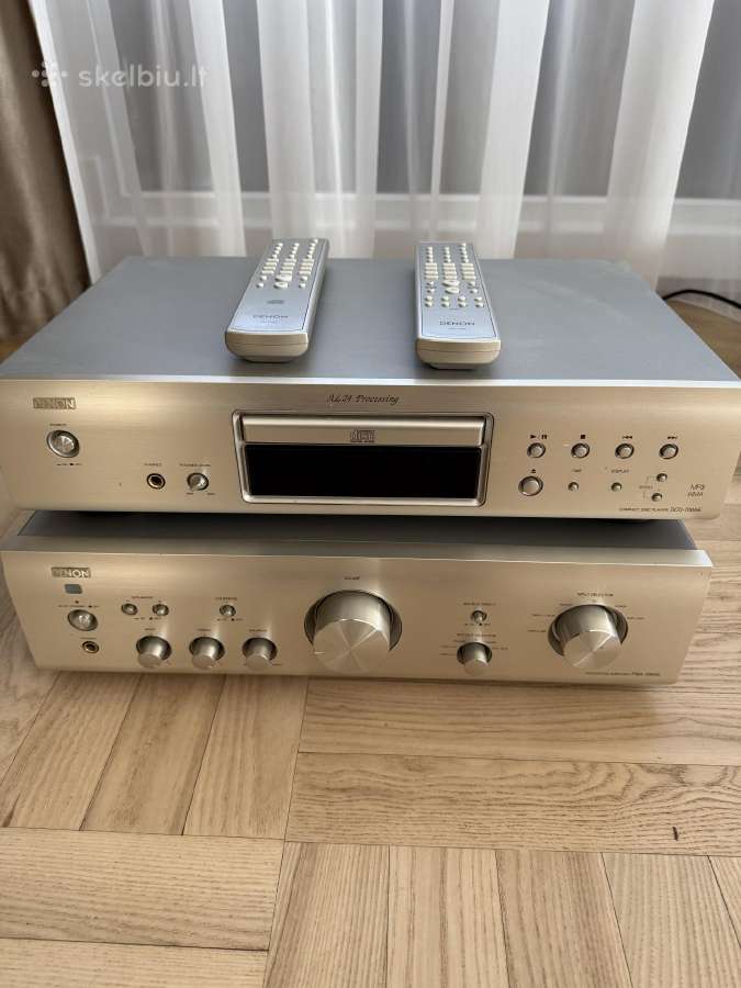 Denon stiprintuvas su CD player ir kolonelemis