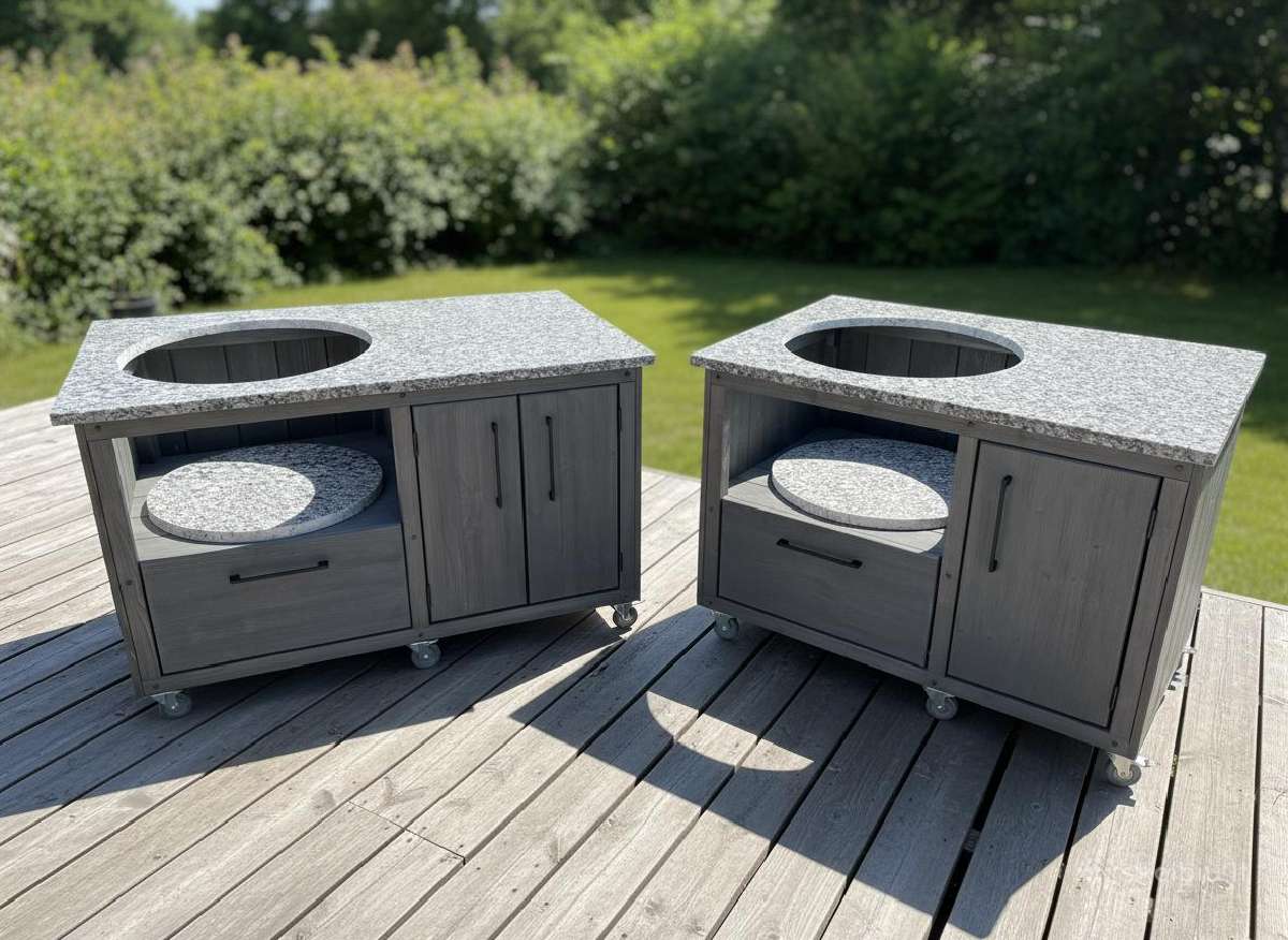 Kamado stalas iš degintos medienos, Kamado griliai - nuotraukos Nr. 6