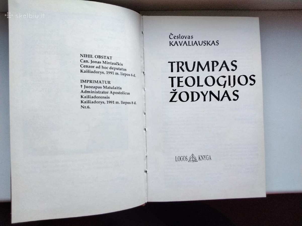 Č. Kavaliauskas. Trumpas teologijos žodynas - nuotraukos Nr. 2