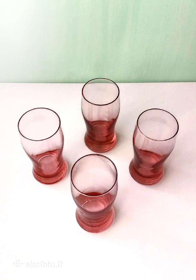 Vintažinės stiklo taurės 150ml, 4vnt. - nuotraukos Nr. 5