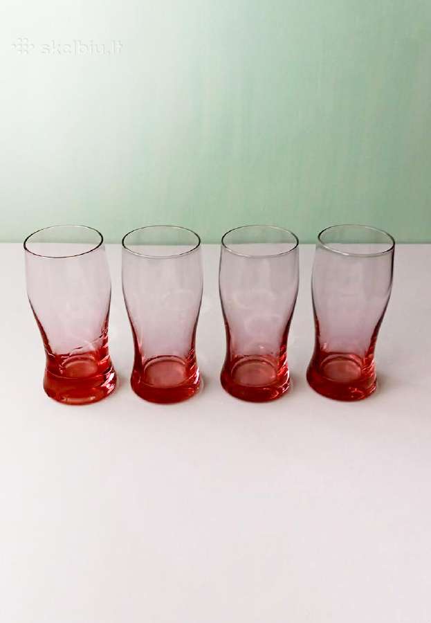 Vintažinės stiklo taurės 150ml, 4vnt. - nuotraukos Nr. 2