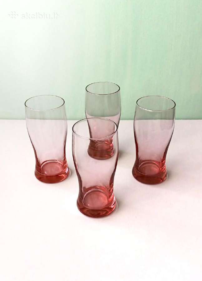 Vintažinės stiklo taurės 150ml, 4vnt. - nuotraukos Nr. 3