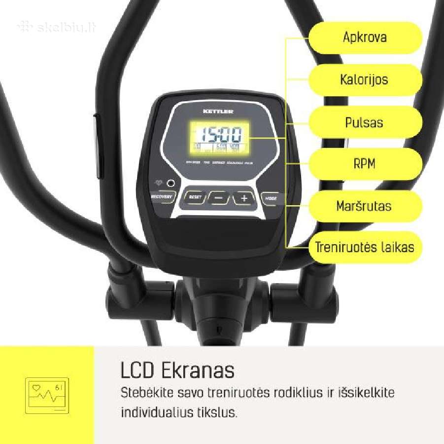 Elipsinis treniruoklis Kettler Axos Nova M Black - nuotraukos Nr. 10