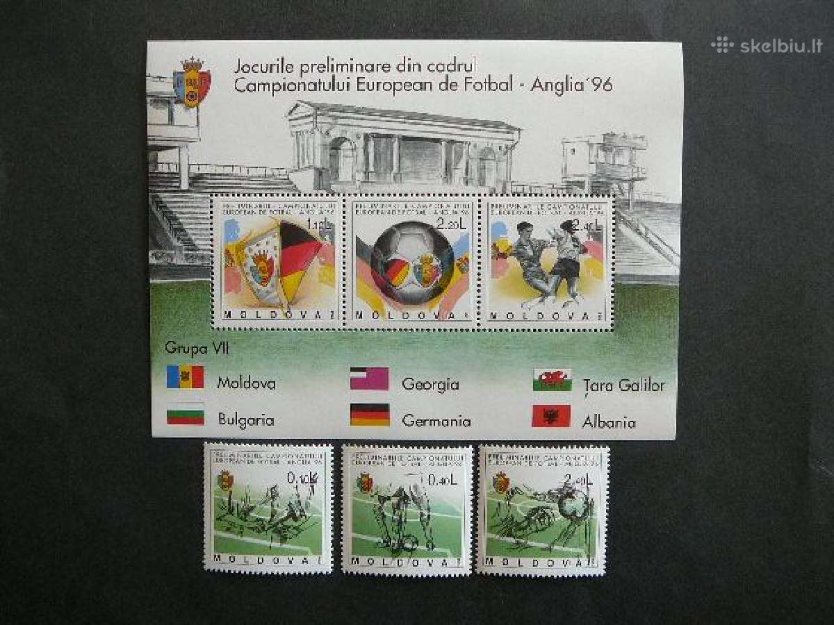 Futbolas 96 Moldavija 1994 Mnh md50