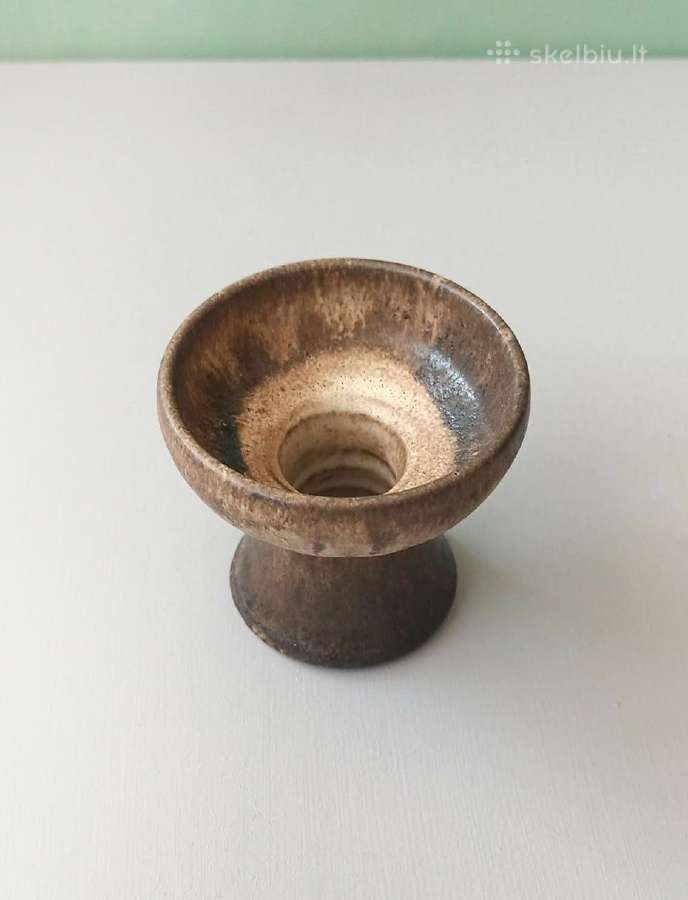 Vintažinė akmens masės žvakidė, 6,5cm aukštis - nuotraukos Nr. 4