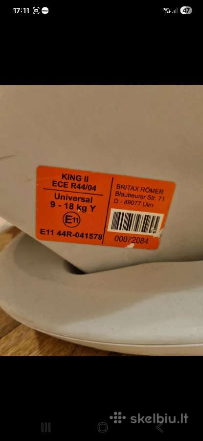 Automobilio kėdutė Britax Römer 9-18 kg - nuotraukos Nr. 8