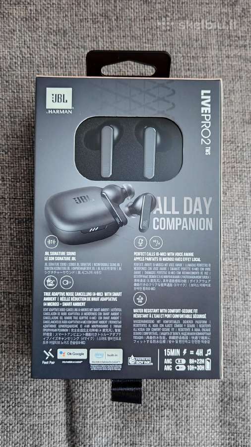 Jbl Live Pro 2 Tws Black Anc ausinės - nuotraukos Nr. 2