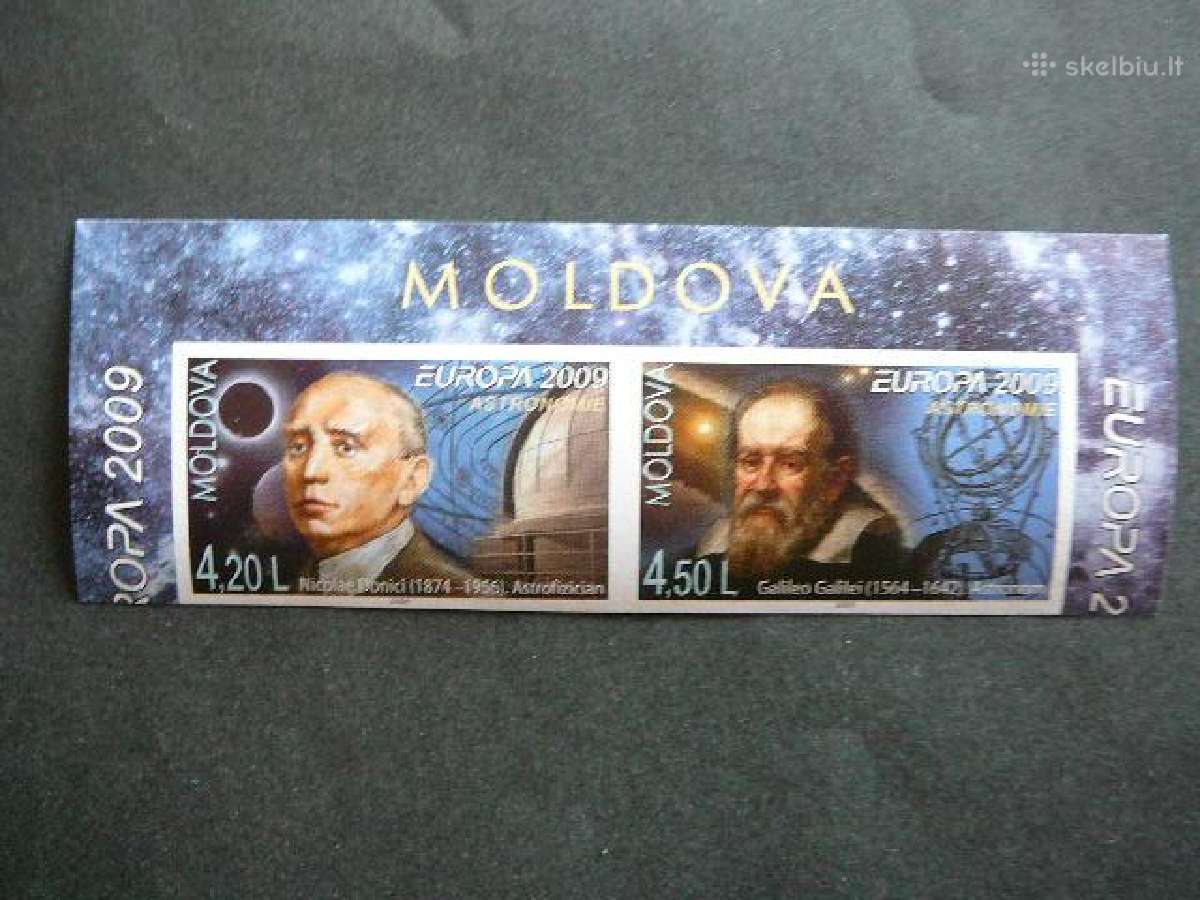 Europa Kosmosas Astronomai Moldavija 2009 Mnh md53