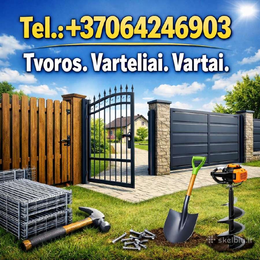 Tvorų tvėrimas/montavimas, vartų/vartelių gamyba - nuotraukos Nr. 17