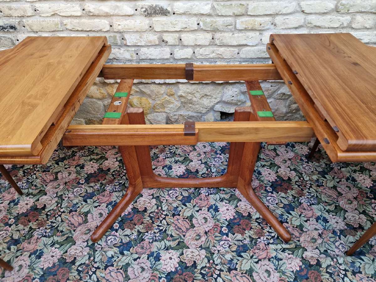 Vintažinis mid century tikmedžio valgomojo stalas - nuotraukos Nr. 28
