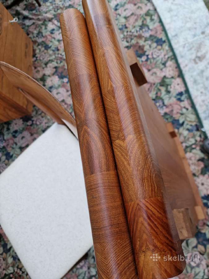 Vintažinis mid century tikmedžio valgomojo stalas - nuotraukos Nr. 31