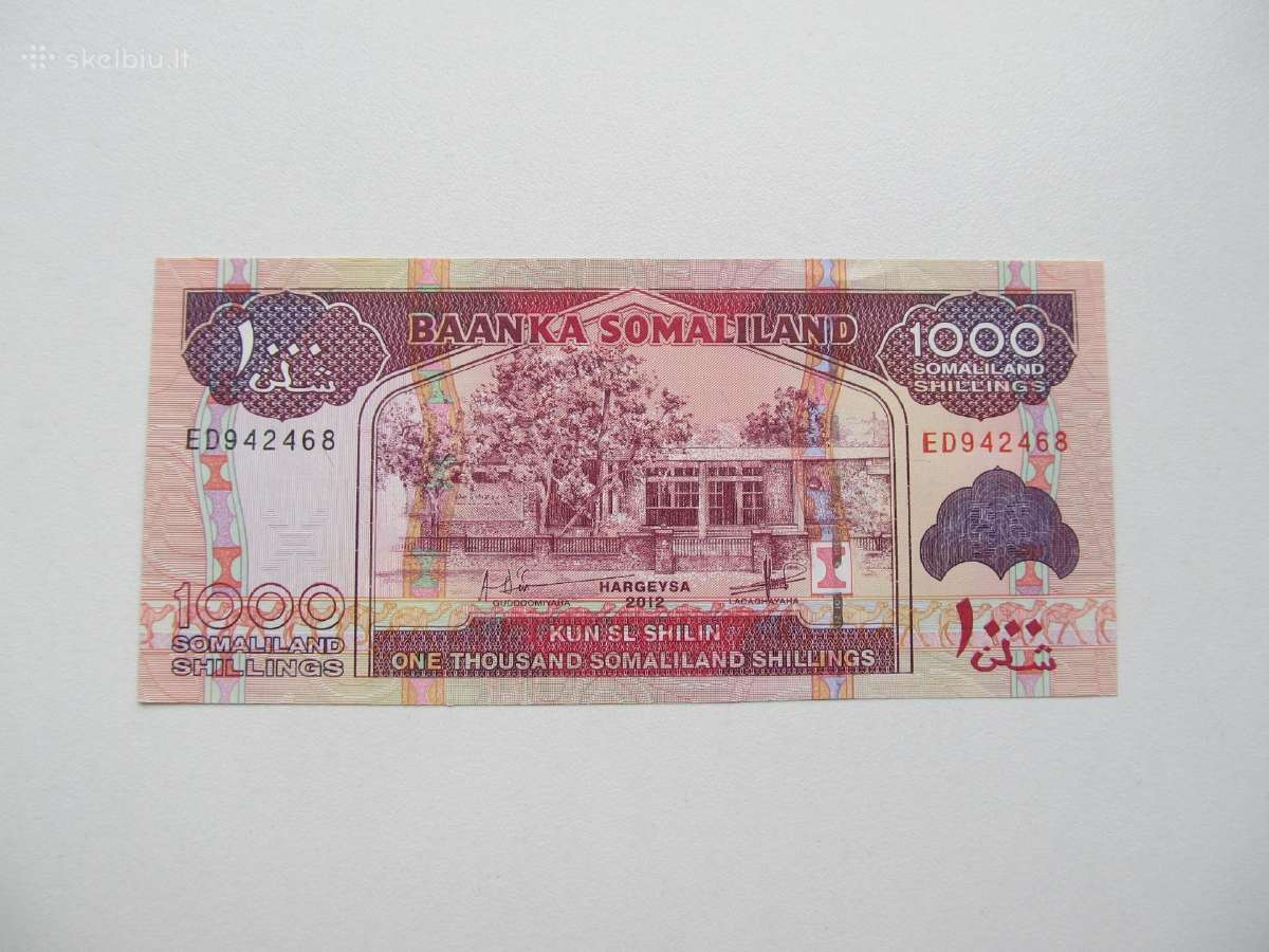 1000 šilingu , Somalilandas , 2012